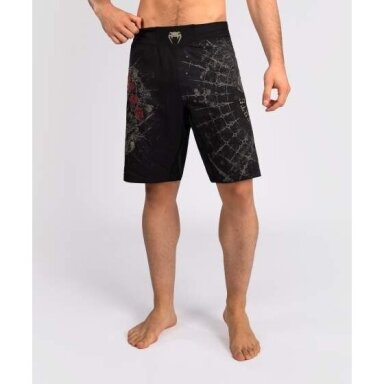 "Venum" Santa Muerte 5.0 Men’s Fight Shorts - Deep Black/Gold