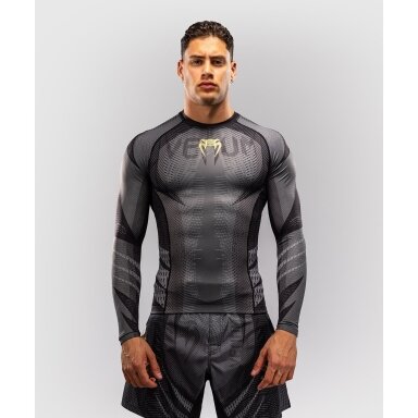 "Venum" Galactic 3.0 Long Sleeve Rashguard - Black/Gold