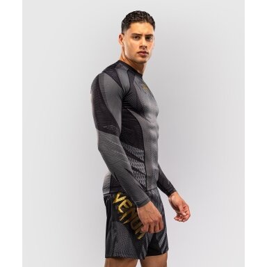 "Venum" Galactic 3.0 Long Sleeve Rashguard - Black/Gold