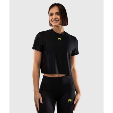 "Venum" Lazer Women's Dry Tech T-Shirt - Black/Yellow