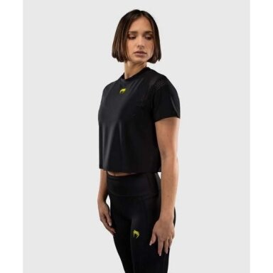 "Venum" Lazer Women's Dry Tech T-Shirt - Black/Yellow