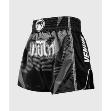 "Venum" Adrenaline Muay Thai Shorts - Black/Silver Grey