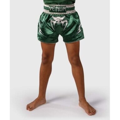 "Venum" Inferno Muay Thai Shorts - Forest Green/ Off White