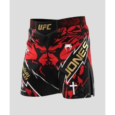 "Venum" Men's UFC Unrivaled Red Jon Jones Short Fit Fight Short - Black/Red