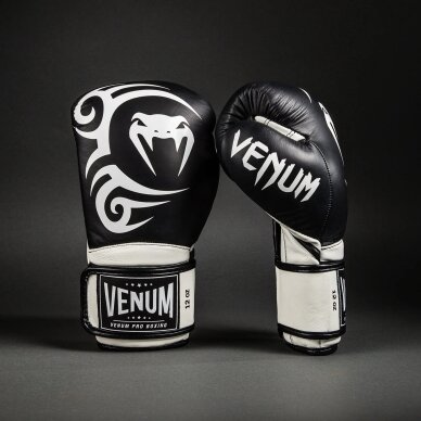 "Venum" Giant 2.0 Mike Tyson Pro Boxing Gloves - Deep Black/Optical White 2