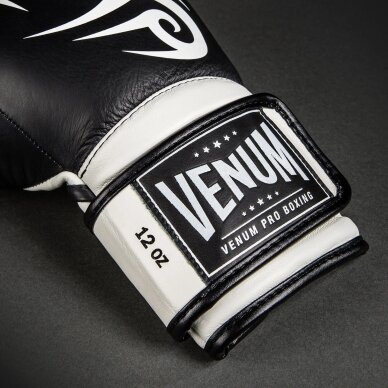 "Venum" Giant 2.0 Mike Tyson Pro Boxing Gloves - Deep Black/Optical White 3