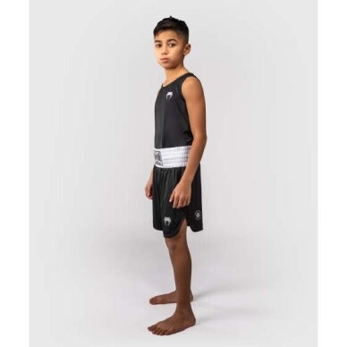 "Venum" Classic Youth Boxing Shorts - Black/White 2 "Venum" Classic Youth Boxing Shorts - Black/White 2