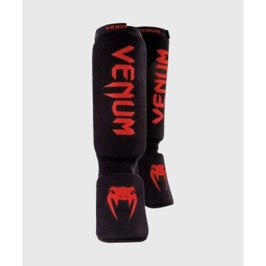 "Venum" Kontact Shin Guards - Black/Red 1