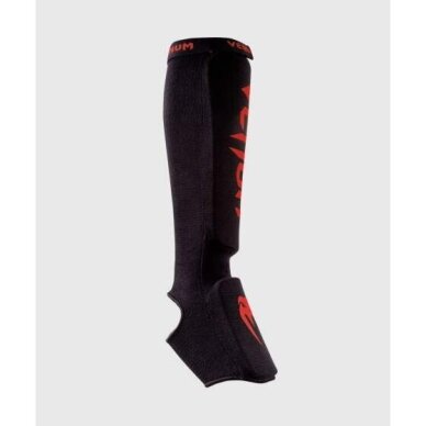 "Venum" Kontact Shin Guards - Black/Red 2