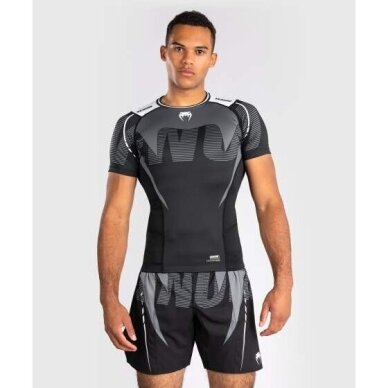 "Venum" MMA Short Sleeve Shirt Adrenaline - Black/Silver Grey "Venum" MMA Short Sleeve Shirt Adrenaline - Black/Silver Grey