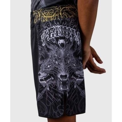 "Venum" Wolf Atak Kids MMA Shorts – Black/Grey 6 "Venum" Wolf Atak Kids MMA Shorts – Black/Grey 6