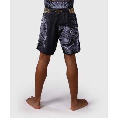 "Venum" Wolf Atak Kids MMA Shorts – Black/Grey 2