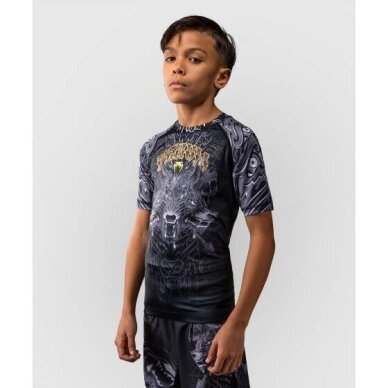 "Venum"Wolf Atak Kids Rashguard - Wolf Atak - Black/Grey 1