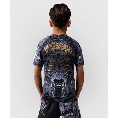 "Venum"Wolf Atak Kids Rashguard - Wolf Atak - Black/Grey 2