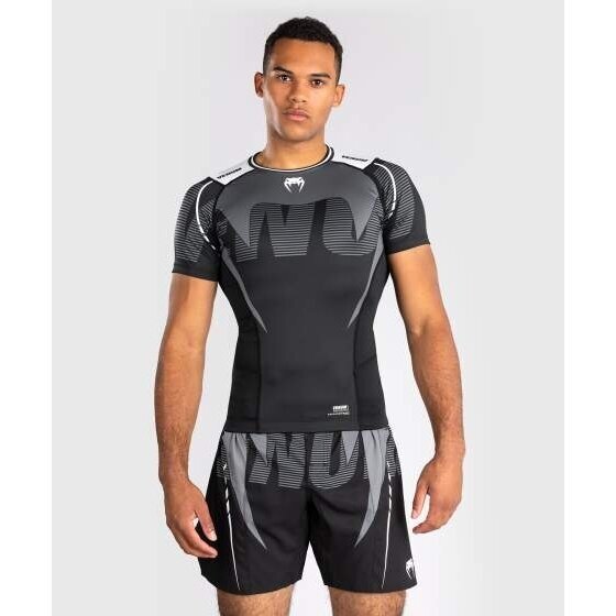 "Venum" MMA Short Sleeve Shirt Adrenaline - Black/Silver Grey "Venum" MMA Short Sleeve Shirt Adrenaline - Black/Silver Grey
