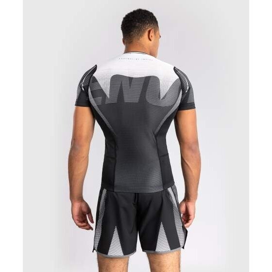 "Venum" MMA Short Sleeve Shirt  Adrenaline - Black/Silver Grey 1