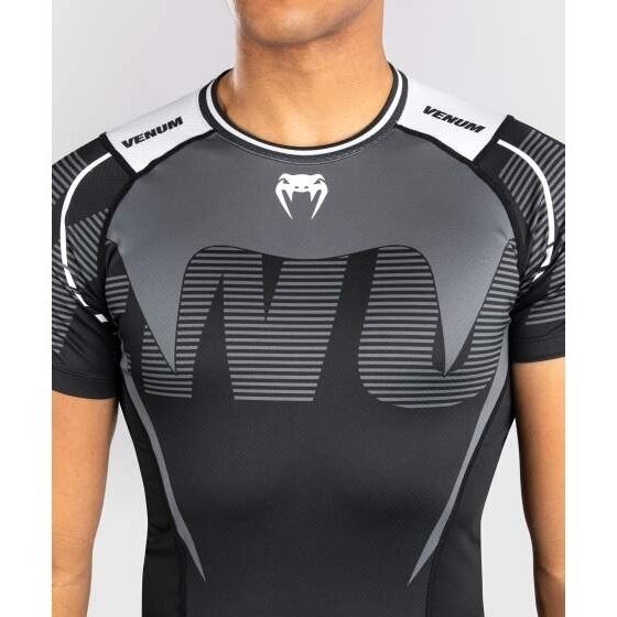 "Venum" MMA Short Sleeve Shirt Adrenaline - Black/Silver Grey 2 "Venum" MMA Short Sleeve Shirt Adrenaline - Black/Silver Grey 2