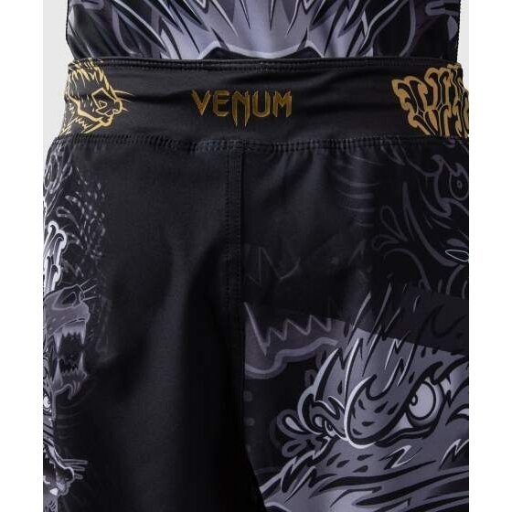 "Venum" Wolf Atak Kids MMA Shorts – Black/Grey 7 "Venum" Wolf Atak Kids MMA Shorts – Black/Grey 7