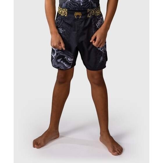 "Venum" Wolf Atak Kids MMA Shorts – Black/Grey "Venum" Wolf Atak Kids MMA Shorts – Black/Grey