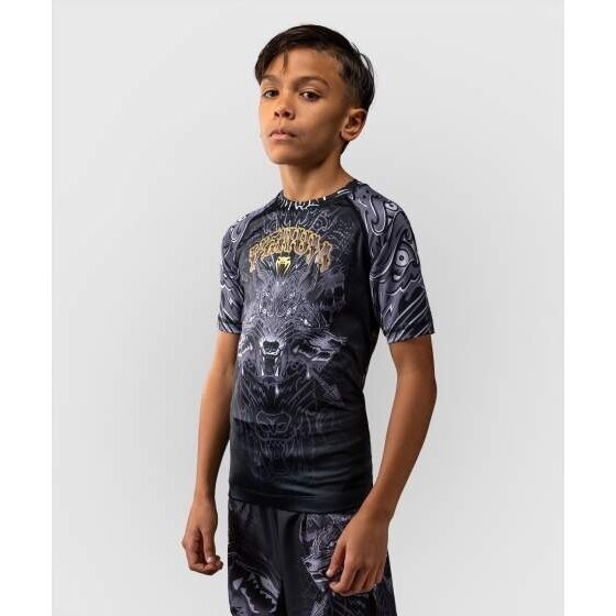 "Venum"Wolf Atak Kids Rashguard - Wolf Atak - Black/Grey 1